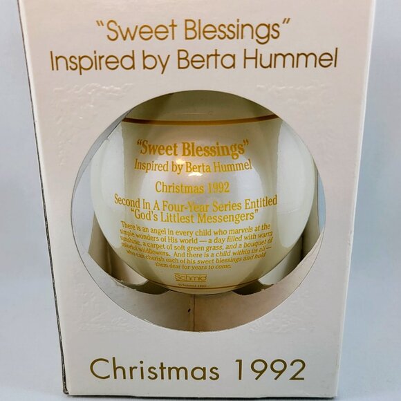 Berta Hummel Christmas Ball 1978 & 1992 Hummel Ornament Schmid Sweet Blessings - Picture 6 of 16